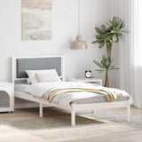 Vidaxl bedframe lichtgrijs 90 x 190 cm massief grenenhout