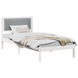 Vidaxl bedframe lichtgrijs 90 x 190 cm massief grenenhout
