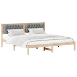 Vidaxl bedframe lichtgrijs 160 x 200 cm massief grenenhout