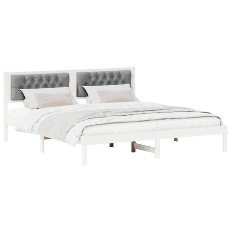 Vidaxl bedframe lichtgrijs 160 x 200 cm massief grenenhout