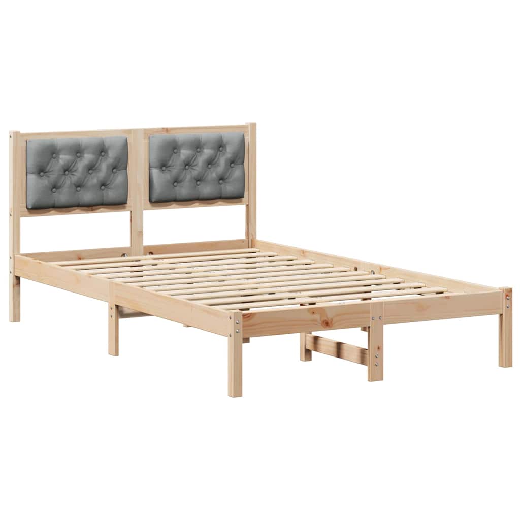 Vidaxl bedframe lichtgrijs 120 x 200 cm massief grenenhout