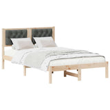 Vidaxl bedframe donkergrijs 120 x 200 cm massief grenenhout