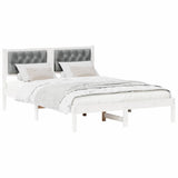 Vidaxl bedframe lichtgrijs 140 x 190 cm massief grenenhout