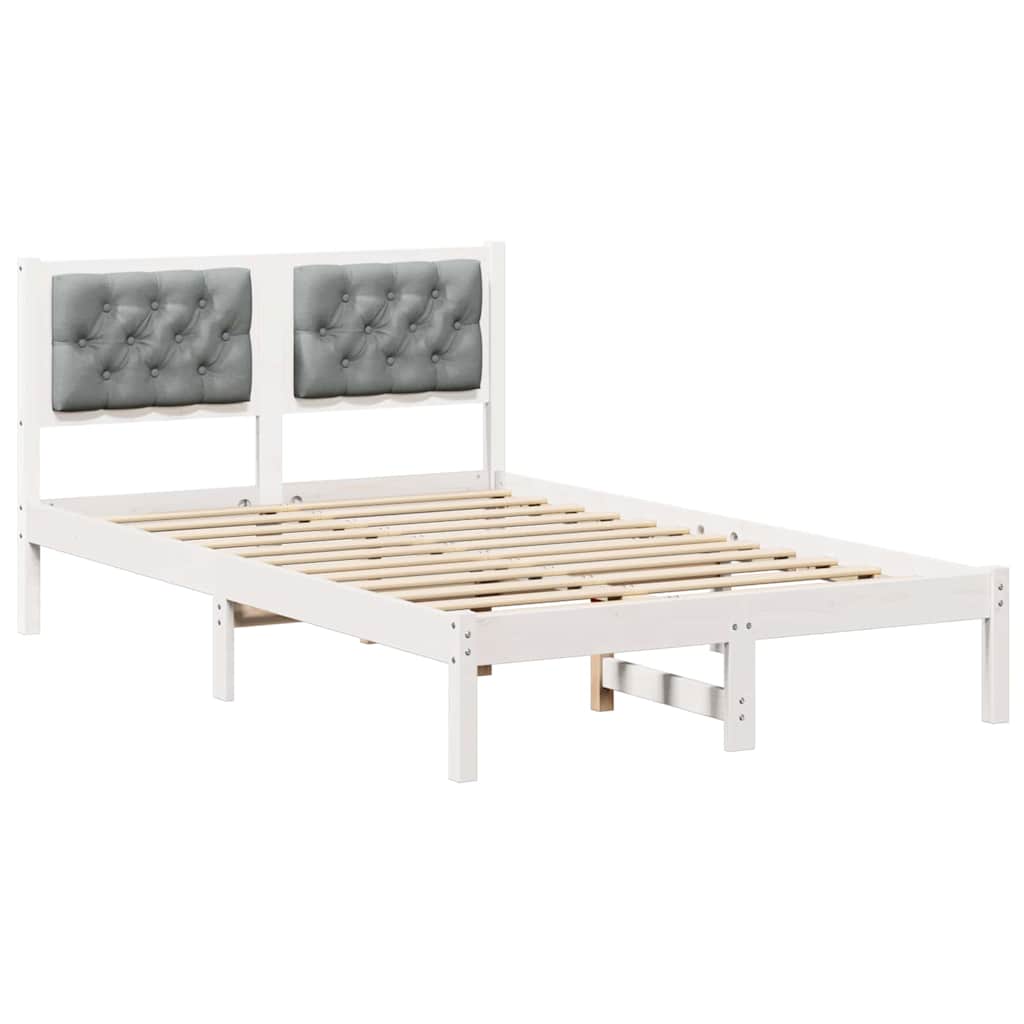 Vidaxl bedframe lichtgrijs 120 x 190 cm massief grenenhout