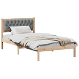 Vidaxl bedframe lichtgrijs 100 x 200 cm massief grenenhout