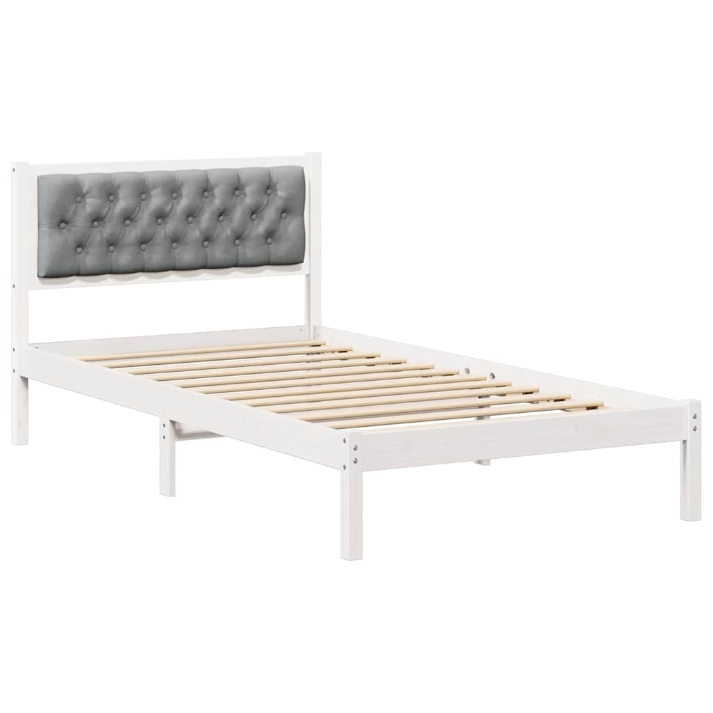 Vidaxl bedframe lichtgrijs 100 x 200 cm massief grenenhout