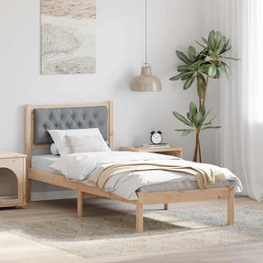 Vidaxl bedframe lichtgrijs 80 x 200 cm massief grenenhout