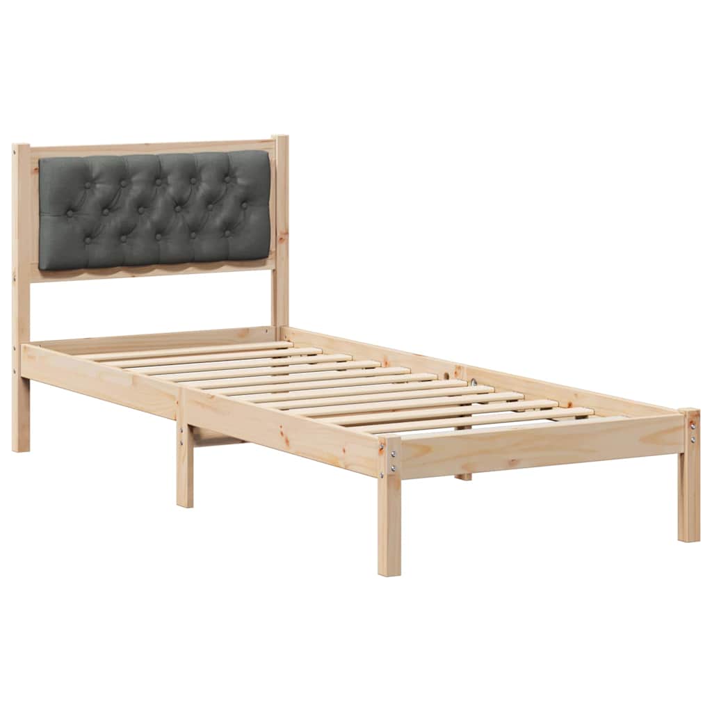 Vidaxl bedframe donkergrijs 80 x 200 cm massief grenenhout