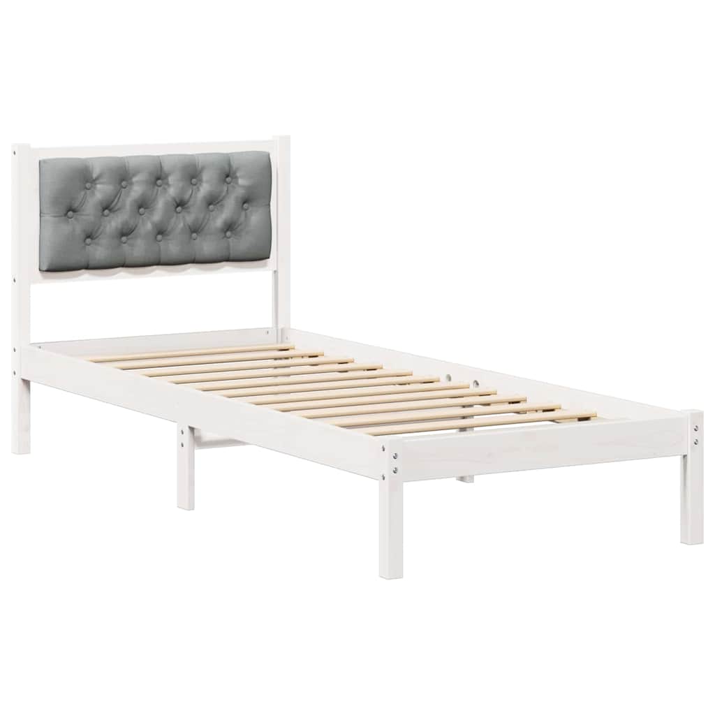 Vidaxl bedframe lichtgrijs 80 x 200 cm massief grenenhout