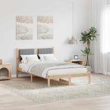 Vidaxl bedframe met gevoerd hoofdgedeelte lichtgrijs 120 x 200 cm