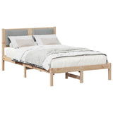 Vidaxl bedframe met gevoerd hoofdgedeelte lichtgrijs 120 x 200 cm