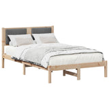 Vidaxl bedframe met gevoerd hoofdgedeelte donkergrijs 120 x 200 cm