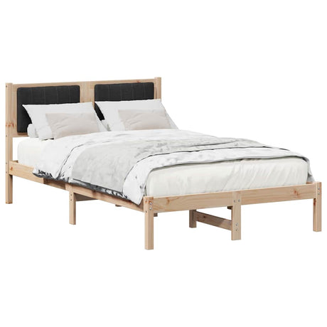 Vidaxl bedframe met gevoerd hoofdgedeelte zwart 120 x 200 cm