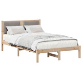 Vidaxl bedframe met gevoerd hoofdgedeelte taupe 120 x 200 cm