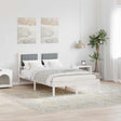 Vidaxl bedframe met gevoerd hoofdgedeelte lichtgrijs 120 x 200 cm