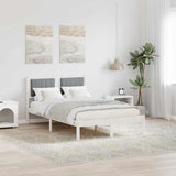 Vidaxl bedframe met gevoerd hoofdgedeelte lichtgrijs 120 x 200 cm