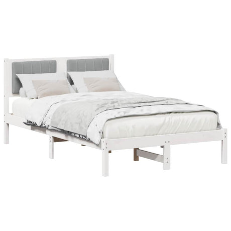Vidaxl bedframe met gevoerd hoofdgedeelte lichtgrijs 120 x 200 cm