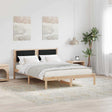 Vidaxl bedframe met gevoerd hoofdgedeelte zwart 120 x 190 cm