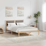 Vidaxl bedframe met gevoerd hoofdgedeelte taupe 120 x 190 cm