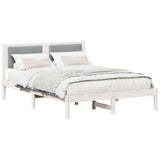 Vidaxl bedframe met gevoerd hoofdgedeelte lichtgrijs 120 x 190 cm