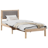 Vidaxl bedframe met gevoerd hoofdgedeelte taupe 80 x 200 cm
