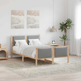 Vidaxl bedframe met hoofdeinde lichtgrijs 120 x 200 cm stof