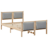 Vidaxl bedframe met hoofdeinde lichtgrijs 120 x 200 cm stof