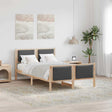 Vidaxl bedframe met hoofdeinde donkergrijs 120 x 200 cm stof