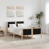 Vidaxl bedframe met hoofdeinde zwart 120 x 200 cm stof
