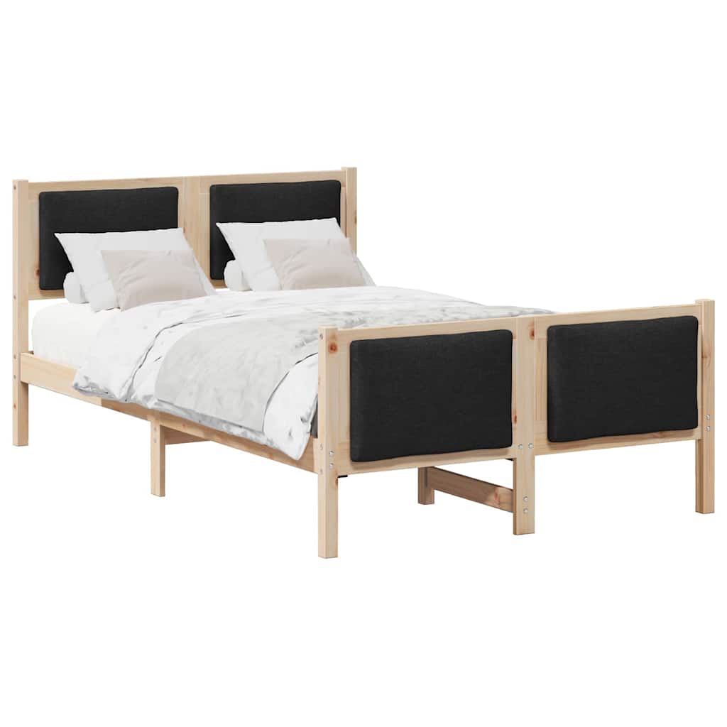 Vidaxl bedframe met hoofdeinde zwart 120 x 200 cm stof