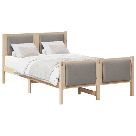 Vidaxl bedframe met hoofdeinde taupe 120 x 200 cm stof