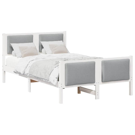 Vidaxl bedframe met hoofdeinde lichtgrijs 120 x 200 cm stof
