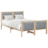 Vidaxl bedframe met hoofdeinde lichtgrijs 120 x 190 cm stof