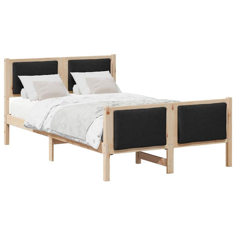 Vidaxl bedframe met hoofdeinde zwart 120 x 190 cm stof