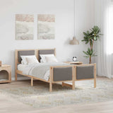 Vidaxl bedframe met hoofdeinde taupe 120 x 190 cm stof