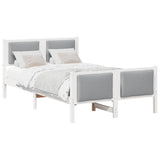 Vidaxl bedframe met hoofdeinde lichtgrijs 120 x 190 cm stof
