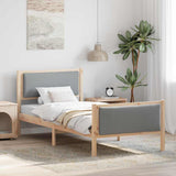 Vidaxl bedframe met hoofdeinde lichtgrijs 100 x 200 cm stof