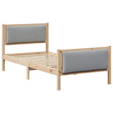 Vidaxl bedframe met hoofdeinde lichtgrijs 100 x 200 cm stof