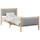 Vidaxl bedframe met hoofdeinde lichtgrijs 100 x 200 cm stof