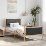 Vidaxl bedframe met hoofdeinde donkergrijs 100 x 200 cm stof