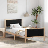 Vidaxl bedframe met hoofdeinde zwart 100 x 200 cm stof