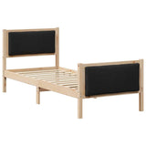 Vidaxl bedframe met hoofdeinde zwart 80 x 200 cm stof