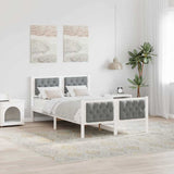 Vidaxl bedframe lichtgrijs 120 x 190 cm massief grenenhout