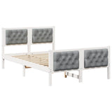 Vidaxl bedframe lichtgrijs 120 x 190 cm massief grenenhout