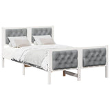Vidaxl bedframe lichtgrijs 120 x 190 cm massief grenenhout