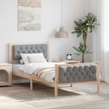 Vidaxl bedframe lichtgrijs 90 x 190 cm massief grenenhout