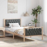 Vidaxl bedframe donkergrijs 90 x 190 cm massief grenenhout