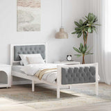 Vidaxl bedframe lichtgrijs 75 x 190 cm massief grenenhout