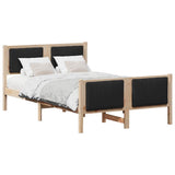 Vidaxl bedframe bruin en zwart 120 x 200 cm massief grenenhout