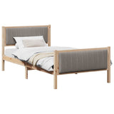 Vidaxl bedframe bruin en taupe 100 x 200 cm massief grenenhout